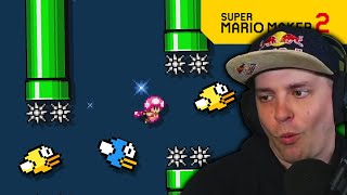 FLAPPY BIRD in Mario No Mods s2e18 1000 No Skip Expert Levels Super Mario Maker 2 Endless [upl. by Afrika]