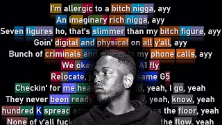 Kendrick Lamar  ELEMENT Rhyme Scheme [upl. by Korman]