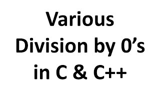 DividebyZero in C programming [upl. by Jehovah195]