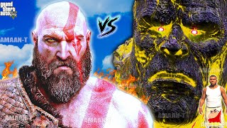 GTA 5  KRATOS vs SUN GOD GIANT TITAN EPIC BATTLE [upl. by Atinoj]