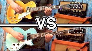 Gibson M2 VS Gibson Les Paul Tribute T  Cheapest New Les Paul Battle [upl. by Eecyak]