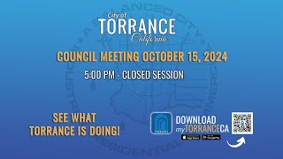 Torrance City Council Meeting October 15 2024 [upl. by Thamos427]