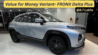 Maruti FRONX Delta Plus Velocity Kit  Most Value for Money  Detailed Walkaround। [upl. by Gaulin]