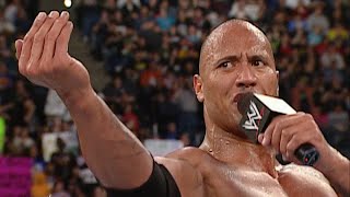 The Rock calls out Goldberg Raw April 7 2003 [upl. by Newra]