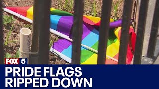 Pride flags ripped down at Stonewall National Monument [upl. by Asert]