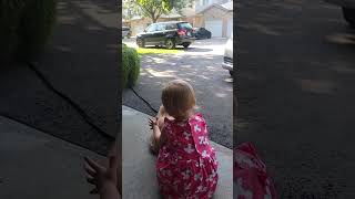 Adorable Baby Mila Plays with Lucky the Dog baby babytoys [upl. by Nylirrej]