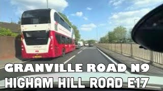 Granville Avenue N9 to Higham Hill Road E17 9524 [upl. by Jeremias]