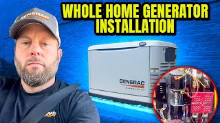 Generac Whole Home Generator Installation from Start to Finish [upl. by Nani]