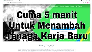 Cara Mudah Menambah Tenaga kerja Baru BPJS Ketenagakerjaan dengan SIPPONLINE [upl. by Sirtimed919]