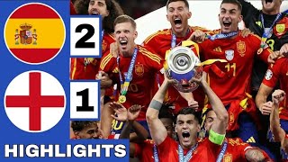 Spain vs England 21  All Goals amp Extended Highlights  Euro Final2024 [upl. by Enelad10]