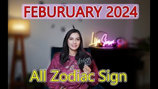 FEBRUARY 2024 Horoscope   February 2024 Monthly Prediction All 12 RashiZodiac Tarot [upl. by Cavanaugh56]