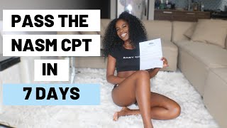 How to pass the NASM CPT in 7 DAYS  Personal Trainer Certification  Rosemarie Miller [upl. by Gaspar950]