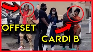 Offset Arrested  Cardi B Screams EXCLUSIVE FOOTAGE  Beverly Hills [upl. by Ecirtaemed]