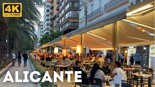 😍 Alicante Spain  Walking Tour 4k  Evening Vibes [upl. by Anselma]