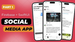 SwiftUI Social Media App  Firebase  Part 1  Xcode 14  SwiftUI Tutorials [upl. by Newkirk]