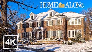 4K Home Alone House  Walking Tour in Winnetka  ASMR  Crisp Snow  USA [upl. by Vershen]