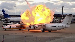 Plane Explodes At Airport [upl. by Hephzipa]