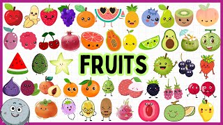 50 Fruits Name For Kids  Fun amp Interactive Fruit Learning for Kids [upl. by Onnem]