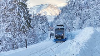 Bayerische Oberlandbahn am verschneiten Schliersee [upl. by Camm]