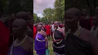 KiliPaul dancing Maasai traditional songs in msatalugoba Tanzania [upl. by Htyderem]