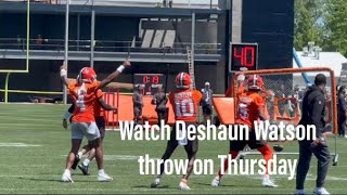 Watch Deshaun Watson throw at Browns practice [upl. by Neelrihs]