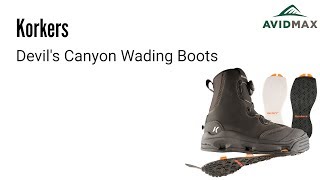 Korkers Devils Canyon Wading Boots Demonstration and Review  AvidMax [upl. by Baldridge]