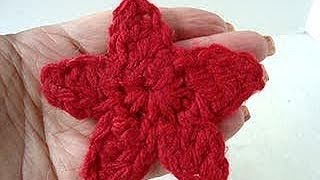 HOW TO CROCHET A STAR APPLIQUE easiest method [upl. by Asilrac]