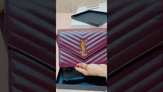 YSL Cassandre Matelasse flap pouch Envelope Clutch Bag in a beautiful colour YSL unboxing [upl. by Werda]