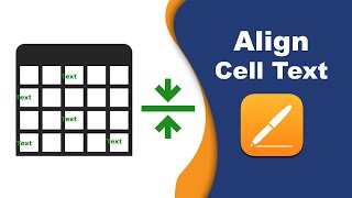 How to align cell text of table in Apple Pages iCloud [upl. by Arbba]