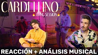 CARDELLINO 🇺🇾 Living Session  Productor musical 🎧 reacciona y analiza [upl. by Eugenle]