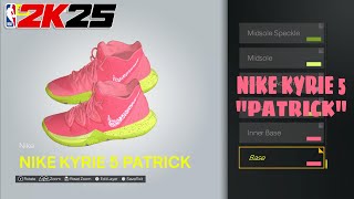 HOW TO MAKE Nike Kyrie 5 “Patrick” in NBA2k25 Shoe Creator [upl. by Morgun702]