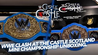 WWE CLASH AT THE CASTLE GLASGOW MINI CHAMPIONSHIP UNBOXING [upl. by Eelitan380]