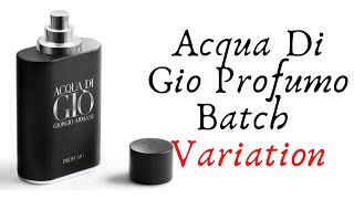 Aqua Di Gio Profumo Batches Variation 20152021 [upl. by Brunk824]