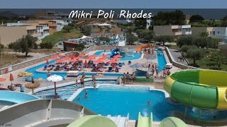 Mikri Poli Rhodes  Waterpark and down the waterslides [upl. by Akceber356]