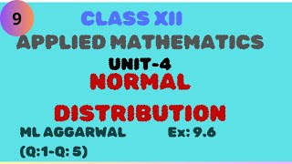 UNIT 4Normal distribution  Part1Applied MathematicsFLOWWITHMATHS appliedmaths [upl. by Halyhs750]