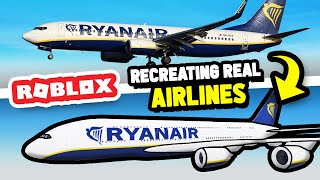 Recreating REAL LIFE Airline Companies In Cabin Crew Simulator Roblox [upl. by Imhsar]