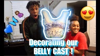 DECORATING OUR BELLY CAST OMG WE DID IT [upl. by Eekcaj]