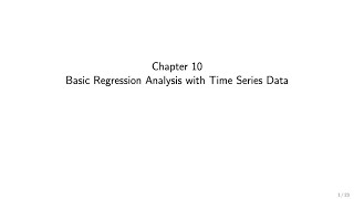 Wooldridge Econometrics for Economics BSc students Ch 10 Regression Analysis with Time Series Data [upl. by Adamsen79]