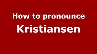 How to pronounce Kristiansen SpanishArgentina  PronounceNamescom [upl. by Constantin]