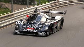 Sauber C9 Pure Sound and Exhaust flames NO RACING [upl. by Andel]