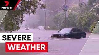 Flash flooding across South East Qld as Victorian bushfires rage  7NEWS [upl. by Yesac]