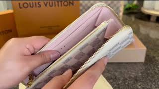 Louis Vuitton Clémence Wallet Damier Azur unboxing 2023 [upl. by Batory918]