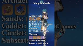 Xingqiu Build Guide genshinguide genshinimpact xingqiu [upl. by Ycnay]