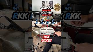 How to Play Bonham Bass Drum Triplets Drum Lesson drums [upl. by Llewon140]