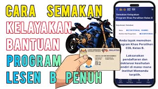 Cara Semak Kelayakan Lesen B Full [upl. by Nylac598]