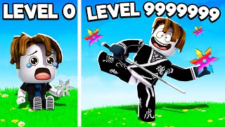 I BECAME A LEVEL 999999999 NINJA  ROBLOX [upl. by Anelrad]