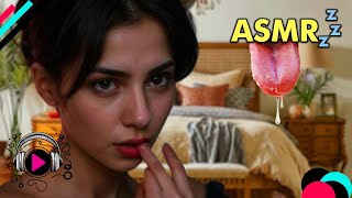 ASMR spit painting  LENS LICKING  mouth sounds  eat your ears  The Best sounds [upl. by Adest]