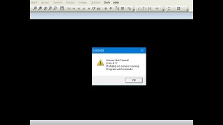 Error17 probably no servers running program sap2000 error after installation [upl. by Imotas]