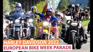 European Bike Week FULL PARADE 2022  Harley Davidson Treffen Faaker See [upl. by Akemat369]