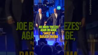 Barack Obama Guides Joe Biden OffStage As He Freezes Up At Fundraiser Event  Watch [upl. by Nikolia70]